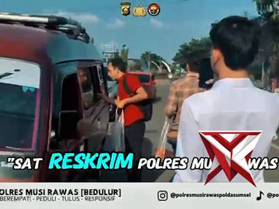 Berbagi Takjil Sat Reskrim Polres Musi Rawas