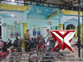 patroli dan pengamanan sholat tarawih oleh polsek tanah putih