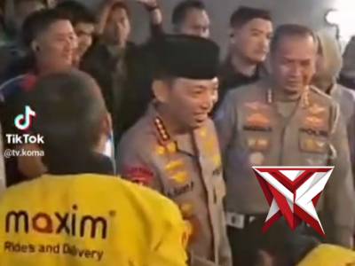 Kapolri Sambangi kedai ado presisi, ngobrol, Serap aspirasi Komunitas ojol palembang