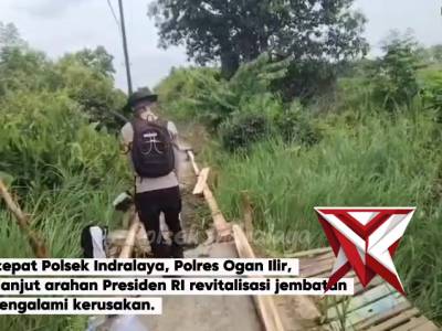 Gerak cepat Polsek Indralaya Polres Ogan Ilir melaksanakan revitalisasi jembatan yang rusak. 

Sebag