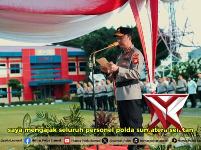 Kapolda Sumsel Irjen Pol. Dr. Sandi Nugroho, S.I.K., S.H., M.Hum Pimpin Upacara Hari Kesadaran Nasio