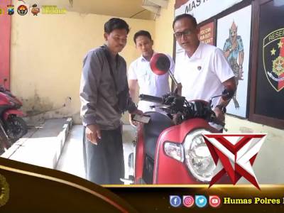 Penyerahan Barang Bukti Curanmor TKP Jalan Trunojoyo, Pejagan, Bangkalan