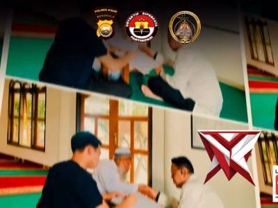 Kapolres Kaur bersama para PJU dan seluruh personel Polres Kaur melaksanakan pembayaran zakat