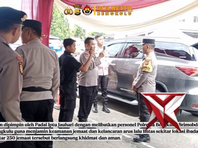 Kapolresta Bengkulu dampingi Bapak Kapolda Bengkulu Tinjau Ibadah Taon Na Imbaru di Gereja HKBP