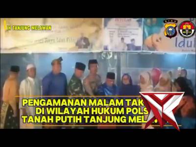 pengamanan malam takbiran oleh polsek tanah putih tanjung melawan