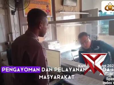 Pelayanan prima SPKT Polresta Manokwari kepada masyarakat yang membuat laporan kehilangan