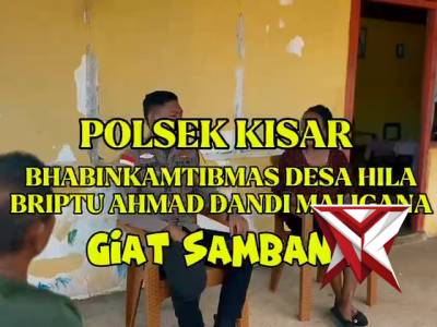 Bhabinkamtibmas polsek kisar melaksanakan giat sambang