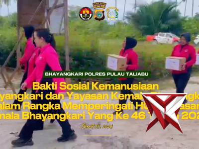 BERBAGI BERSAMA BHAYANGKARI POLRES PULAU TALIABU.