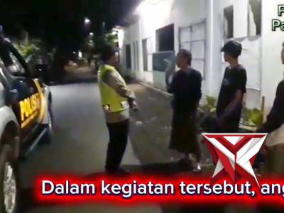 PATROLI HARKAMTIBMAS BLUE LIGHT SAHUR ON THE ROAD POLSEK PAKUSARI