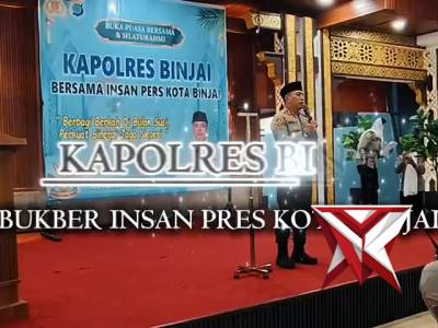 Buka Puasa Bersama Kapolres Binjai Bersama Insan Pers Kota Binjai.