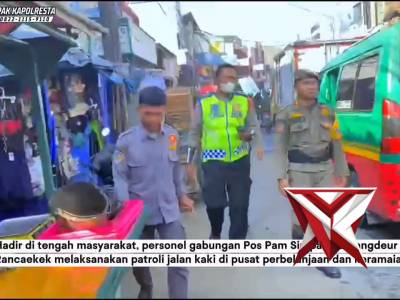 PATROLI JALAN KAKI POS PAM SIMPANG 3 DANGDEUR RANCAEKEK