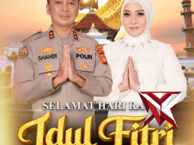 29. Kapolda Sumsel Beserta staf dan jajaran serta Bhayangkari Mengucapkan Selamat HariRayaIdul fitri