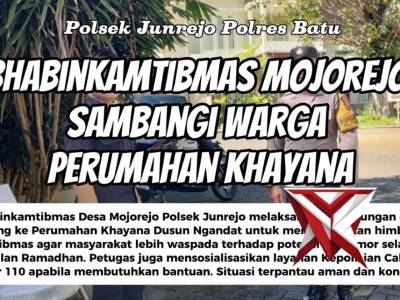 Bhabinkamtibmas Mojorejo Sambangi Warga Perumahan Khayana