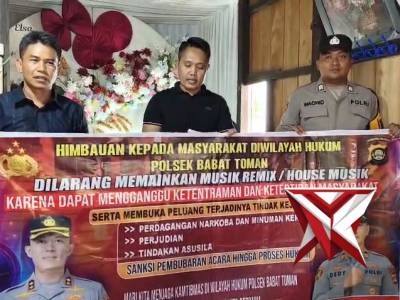Himbauan Larangan Memainkan musik Remix / house musik Polsek Babat Toman 1