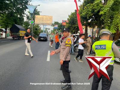 Pengamanan Giat Kraksaan Aspirasi Run Tahun 2025