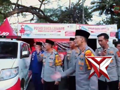 KAPOLDA SUMSEL DAN BHAYANGKARI CEK POS PENGAMANAN OPS KETUPAT 2026.