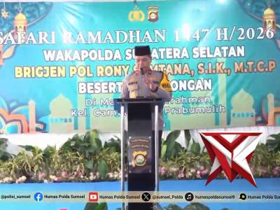 Safari Ramadhan, Wakapolda Sumsel Pererat Silaturahmi dan Salurkan Bansos di Kota Prabumulih