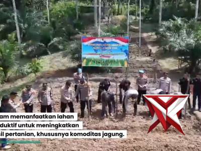 Polres empat lawang melaksanakan penanaman jagung kuartal 1 thn 2026