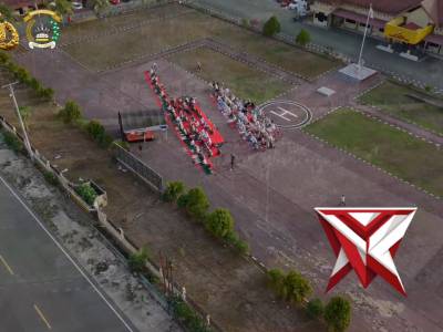 Pelaksanaan Sholat Idul Fitri Polres Parigi Moutong