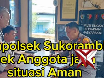 Kapolsek Sukorambi cek Anggota jaga situasi Aman - PoliceTube
