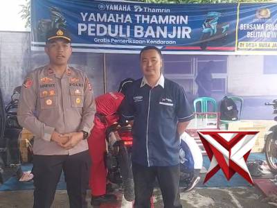 POLSEK BELITANG III MELAKSANAKAN PERBAIKAN MOTOR GRATIS AKIBAT TERKENA BANJIR