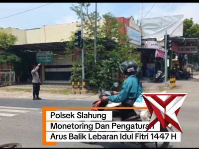 Polsek Slahung Amankan Arus Balik Lebaran Di Jalur Ponorogo Pacitan
