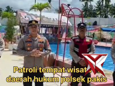 Patroli Tempat Wisata di Daerah Hukum Polsek Pakis - PoliceTube