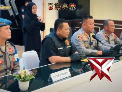 Konferensi pers satreskrim polres subang