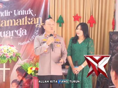MINGGU KASIH KAPOLRES BARSEL DI GEREJA GBI PENABUR
