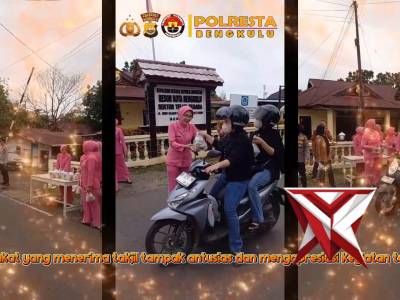 Personel Polsek Teluk Segara Polresta Bengkulu bersama Bhayangkari dan personel Polsubsektor Sungai