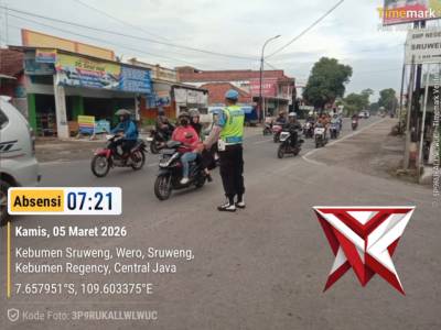 AG pagi anggota Polsek SRUWENG polres Kebumen