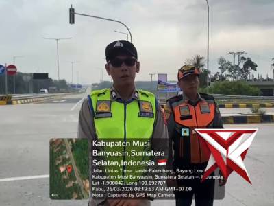 Situasi Arus Balik Mudik Dari Pos Pengamanan Exit Tol Baleno