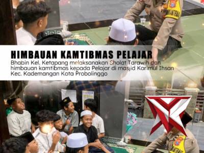 Bhabinkamtibmas Kel. Ketapang melaksanakan Sholat Tarawih