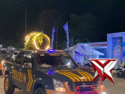takbir keliling idul fitri samapta polres oki hadir