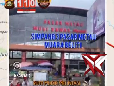 Peta jalur pemudik lebaran menggunakan map