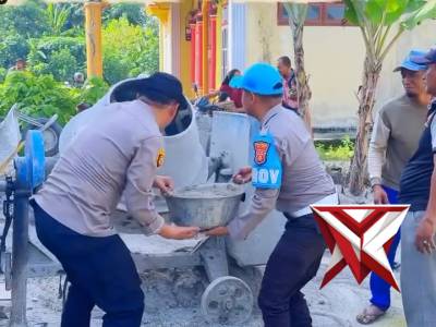 Polsek Belitang I Melaksanakan Kegiatan Bersih Lingkungan dan ASRI (BELIDA) di desa Tegal Rejo Kec.