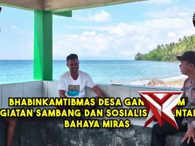 Bhabinkamtibmas Desa Gane Dalam Kegiatan Sambang dan Sosialisasi tentang bahaya Miras - PoliceTube