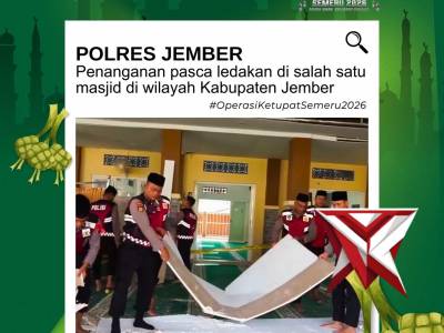 Respons Cepat Polres Jember Tangani Pasca Ledakan di Masjid