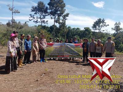 Penanaman jagung ketahanan pangan Polsek Pseksu