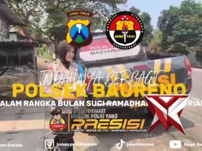 Pembagian zakat fitrah polsek Baureno