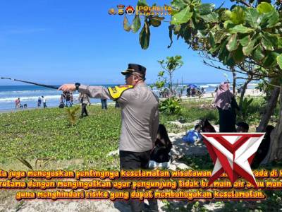 Kapolresta Bengkulu Pantau Langsung Aktivitas Wisatawan di Seputaran Pantai Panjang dan Pantai Zakat