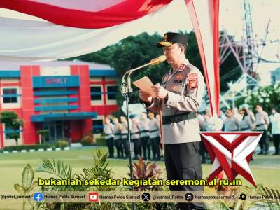 Kapolda Sumsel Irjen Pol. Dr. Sandi Nugroho, S.I.K., S.H., M.Hum Pimpin Upacara Hari Kesadaran Nasio