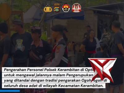 Personel Polsek Kerambitan bersinergi dengan Stakeholder terkait laksanakan pengamanan
