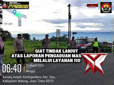 GERAK CEPAT TINDAK LANJUT LAPORAN MASYARAKAT