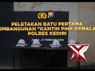 Peletakan Batu Pertama Pembangunan Kantin Pink Kemala Polres Kediri