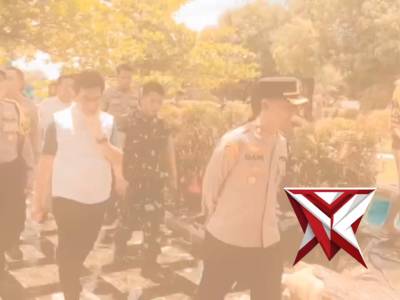 Kapolsek Kasokandel Terima kunjungan Waka Polres Majalengka dan PJU di objek wisata jembar water