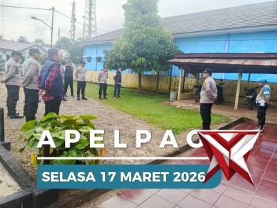 Apel pagi polsek Pampangan