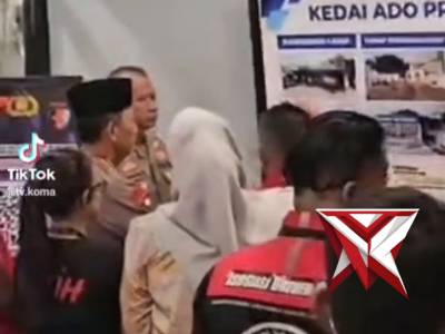 Kapolri Sambangi kedai ado presisi, ngobrol, Serap aspirasi Komunitas ojol palembang