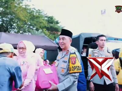 KAPOLDA SUMSEL DAN BHAYANGKARI CEK POS PENGAMANAN OPS KETUPAT 2026, BAGIKAN TALI ASIH HINGGA TAKJIL