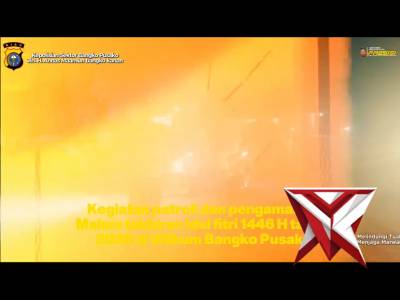 kegiatan patroli dan pengamanan malam takbiran oleh polsek bangko pusako